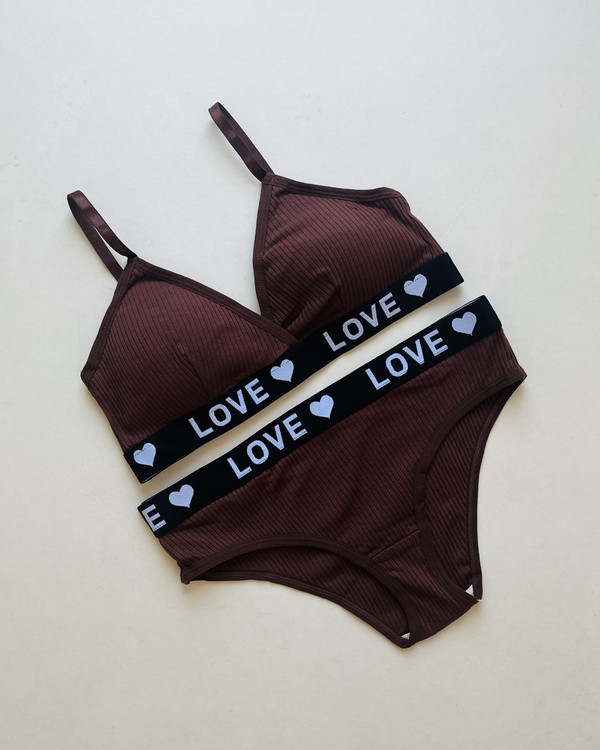 ست سوتین و شورت کبریتی دخترانه کاپ مثلثی