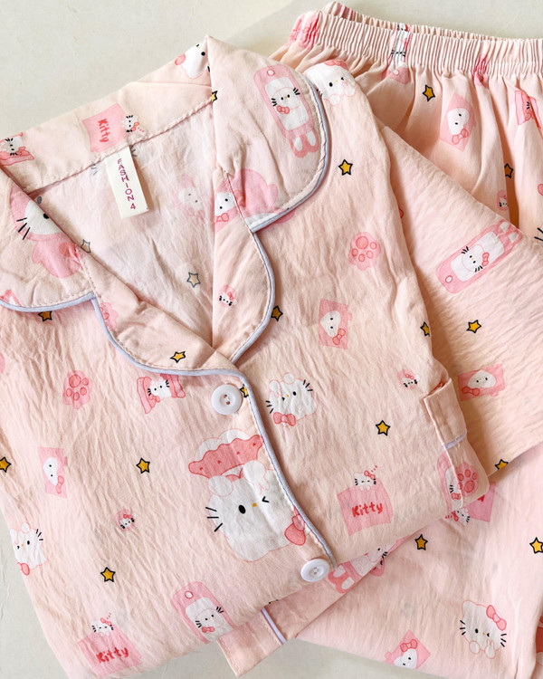 بلوز و شلوار راحتی آستین بلند طح دار