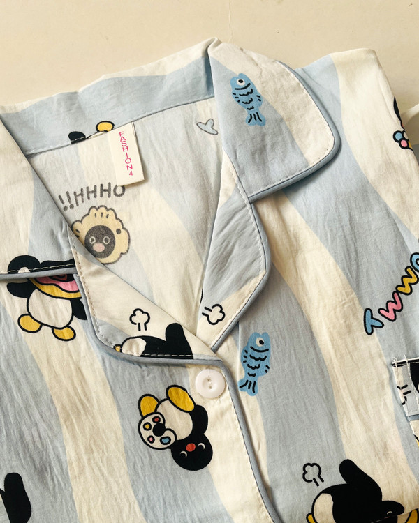 بلوز شلوار زنانه نخی راحتی