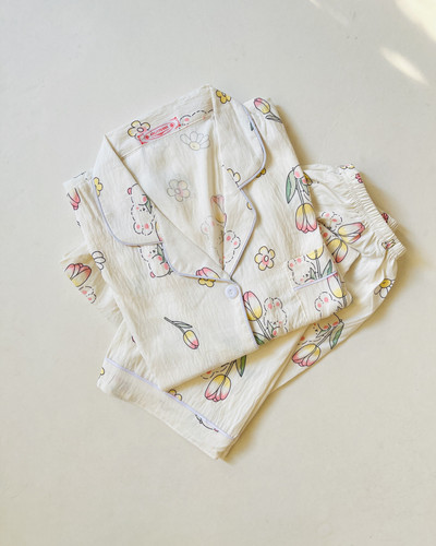 ست لباس خونگی نخی زنانه