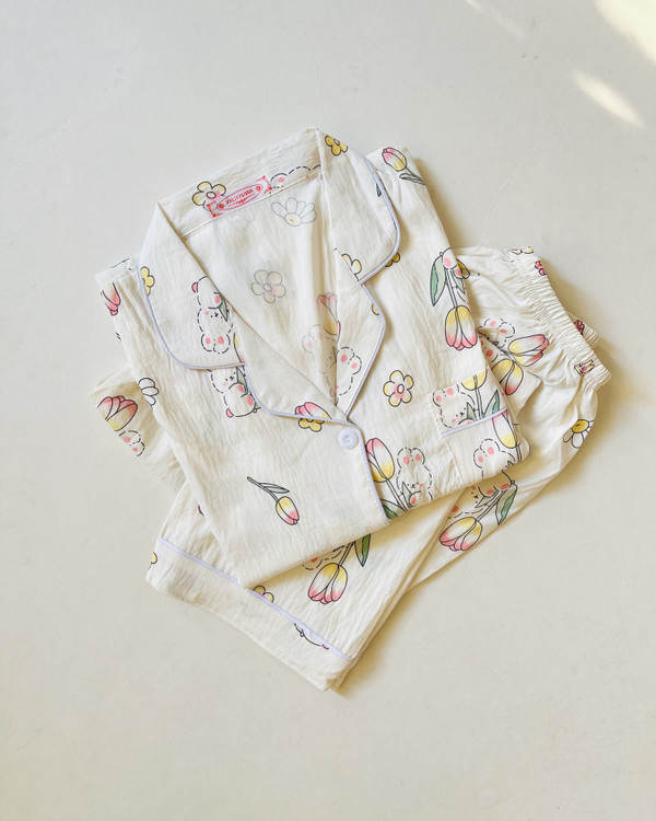 ست لباس خونگی نخی زنانه