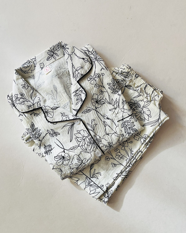 ست بلوز و شلوار نخی