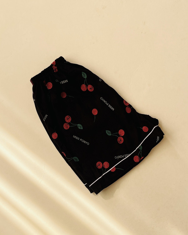 ست 3 تکه تیشرت شلوار و شلوارک نخ موسلین