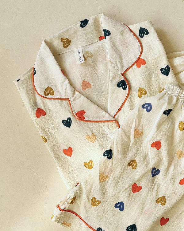 ست سه تیکه بلوز، شلوار و شلوارک نخ موسلین آستین کوتاه