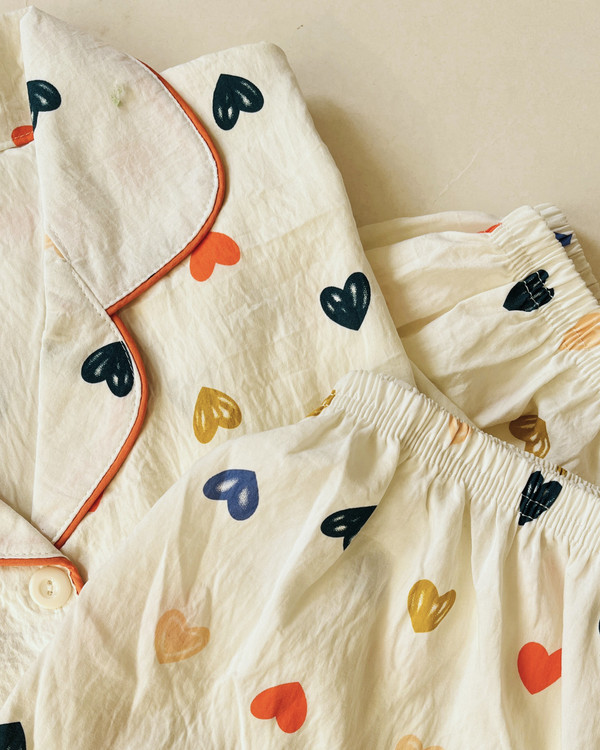 ست سه تیکه بلوز، شلوار و شلوارک نخ موسلین آستین کوتاه