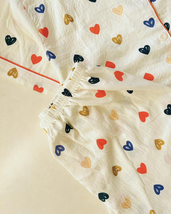 ست سه تیکه بلوز، شلوار و شلوارک نخ موسلین آستین کوتاه