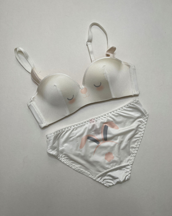 ست سوتین و شورت اسفنجی بدون فنر دخترانه