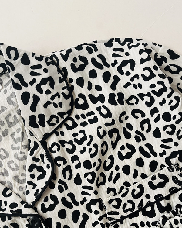 ست لباس خونگی موسلین پلنگی