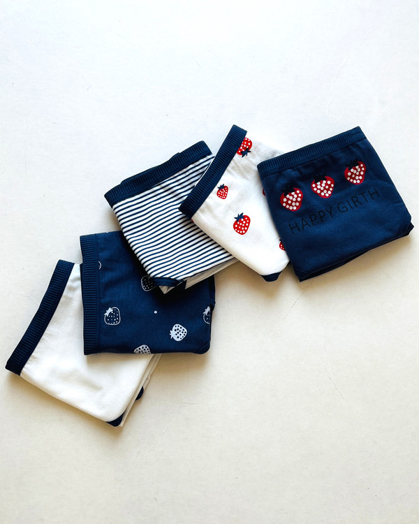 شورت نخی دخترانه توت فرنگی