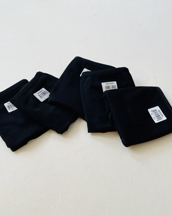 شورت میسپل Misspel نخی کبریتی تک رنگ مشکی زنانه XL- کد P89